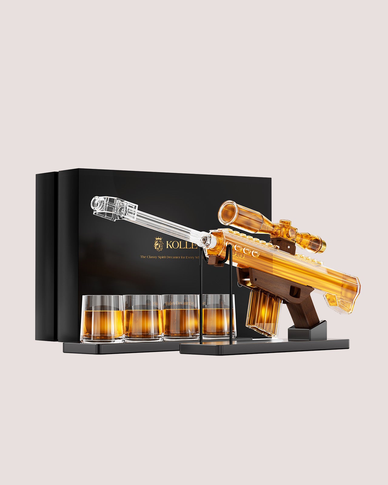 Kollea 22 Oz Barrett Gun Whiskey Decanter, Best Gift for Army Man - Kollea Whiskey Decanter