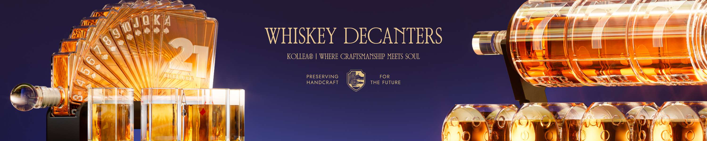 Kollea Casino Series Whiskey Decanter Set, Whiskey Gift for Him Men, Casino Style Party Essentials-Kollea Whiskey Decanter