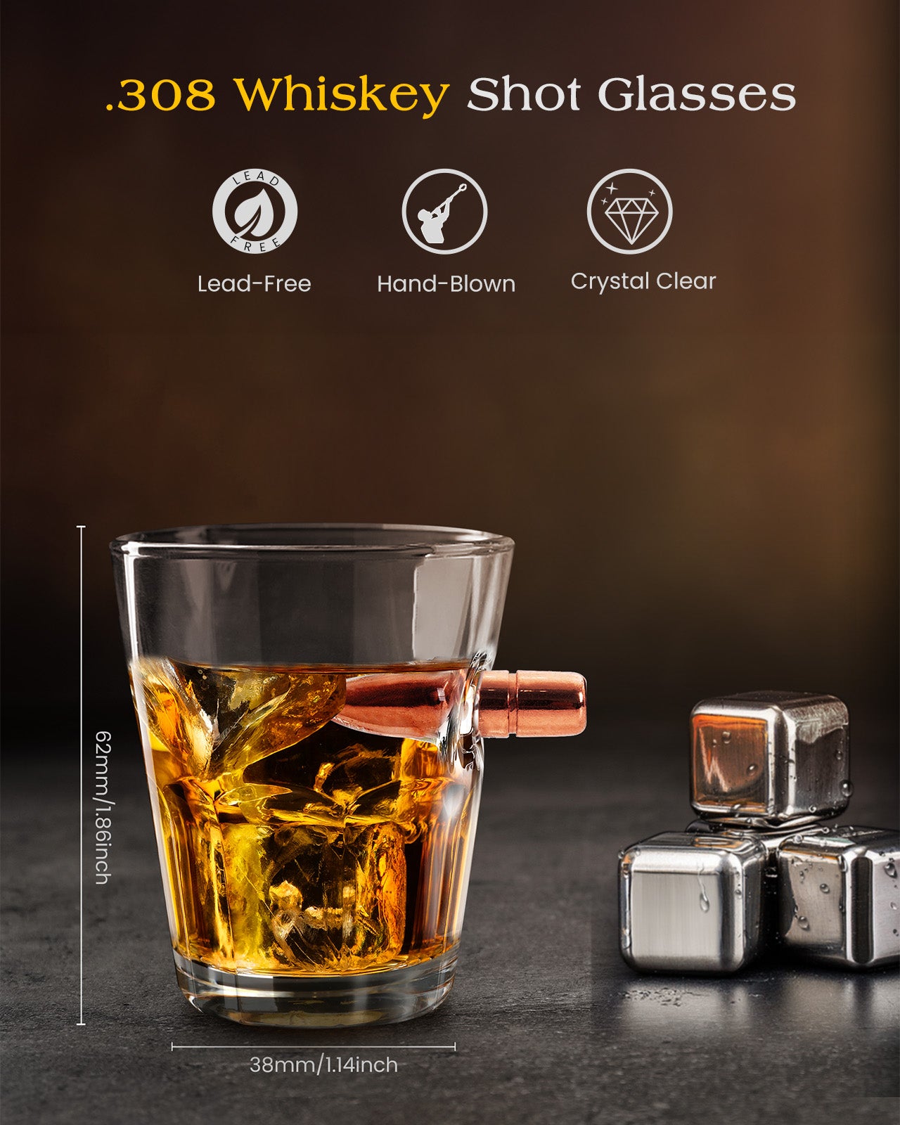 Luxury Crystal Whiskey Shot Glass Household Wine Glass Creatives