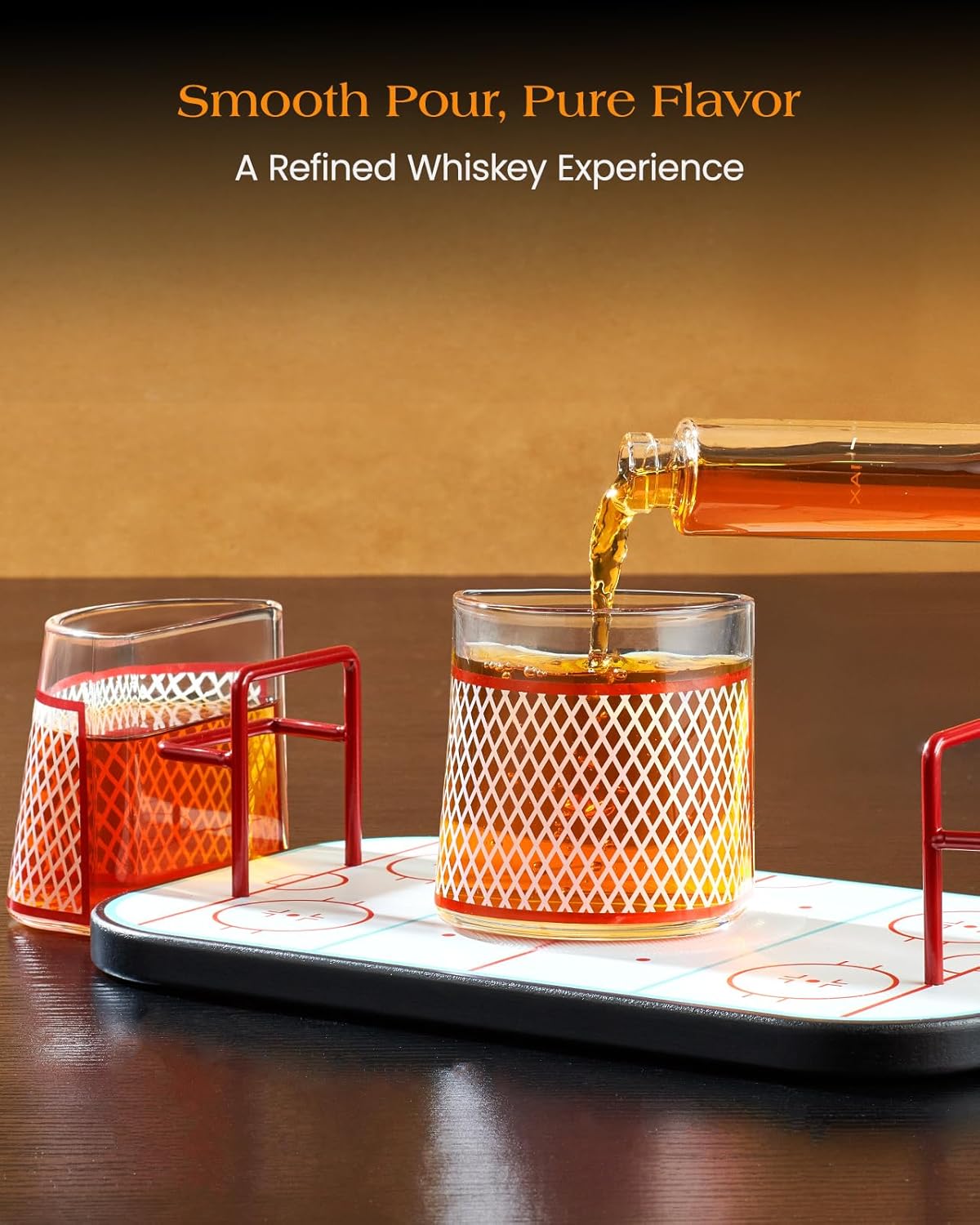 Kollea Ice Hockey Whiskey Decanter Set with 2 Glasses – Kollea
