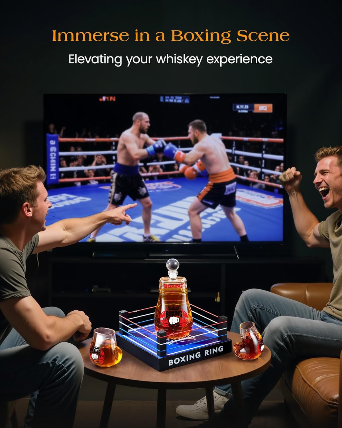 Kollea Boxing Whiskey Decanter Set - Red Letter