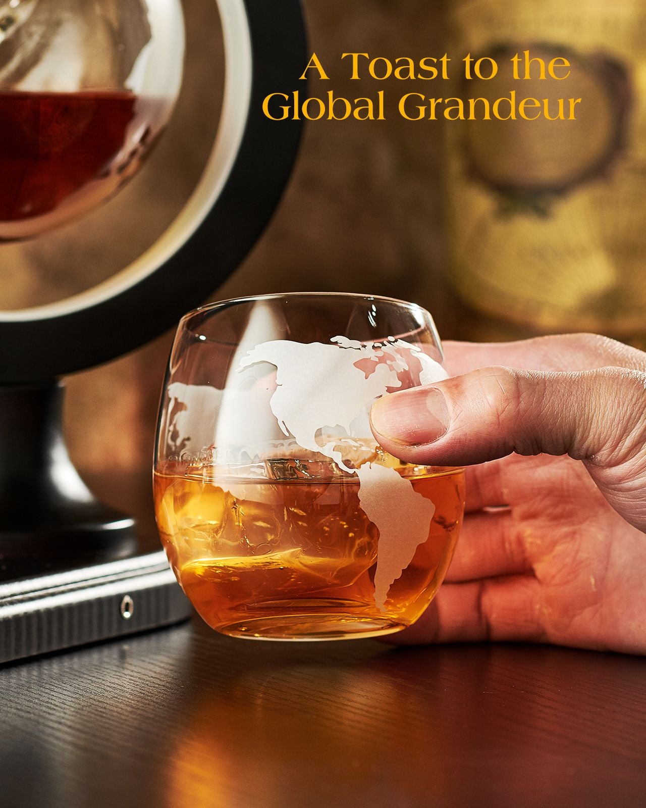 Kollea 30.4 Oz Globe Whiskey Decanter Set, Best Whiskey Christmas Gift 🎁