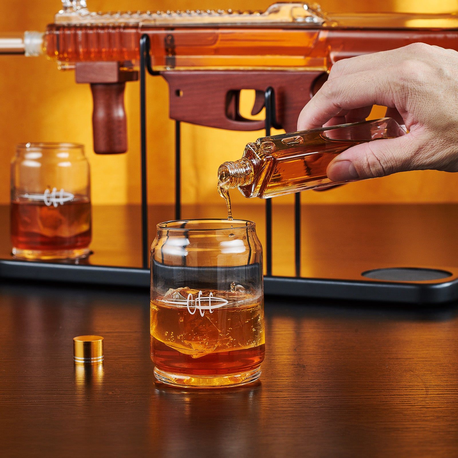 Kollea 16.4 Oz UDP-9 Whiskey Decanter Set, Unique Gift for Men Dad