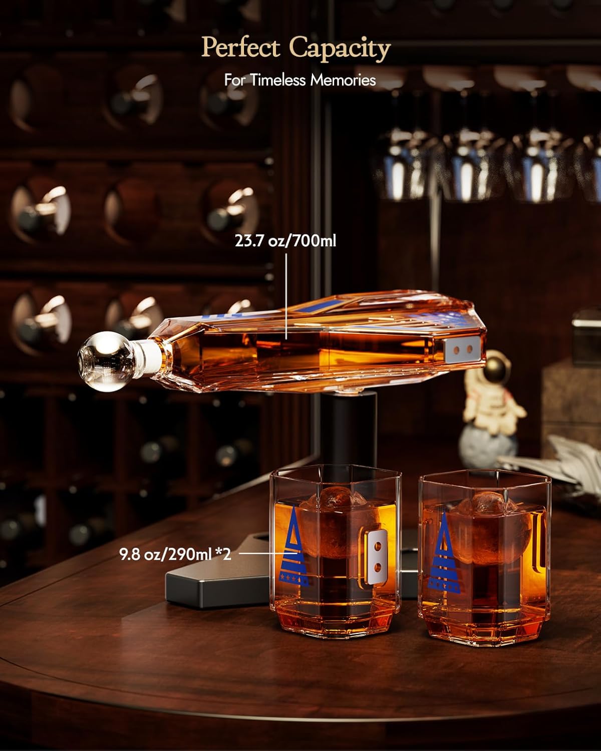 Kollea Blue Galaxy Spaceship Whiskey Decanter – New Design
