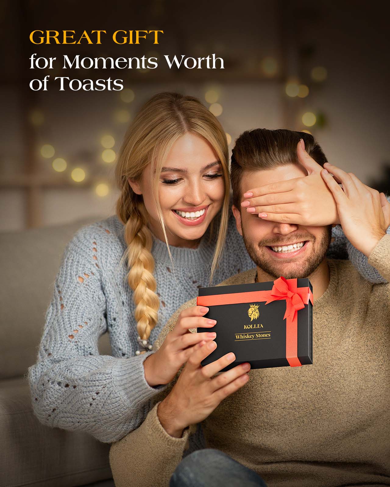 Kollea 8 Pack Sliver Stainless Steel Whiskey Stones, Gifts for Whiskey Drinkers